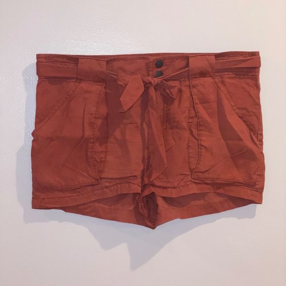 Free People Pants - Free People Shorts Rust Red Size 4 Waist Tie Breathable Summer Earthy Boho